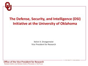 The Defense, Security, and Intelligence (DSI) Initative at the