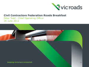 VicRoads Strategic Directions - Civil Contractors Federation