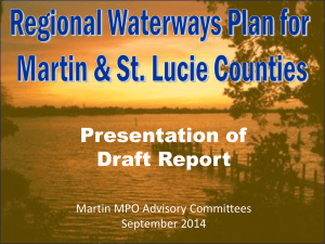 Project Report Presentation - Treasure Coast Regional Planning
