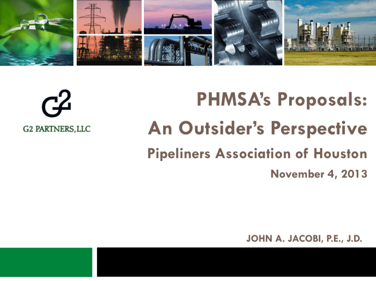 Phmsa`s Proposals An Outsider`s Perspective