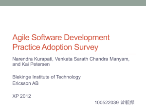 Agile Software Development Practice Adoption Survey
