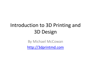 Introduction to 3d Printing