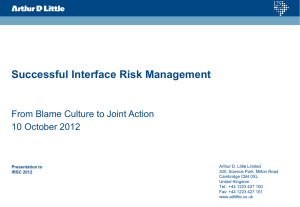 Successful interface risk management