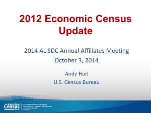 2012 Economic Census Update - Center for Business and Economic