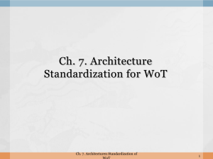Ch. 7. Architecture Standardization for WoT