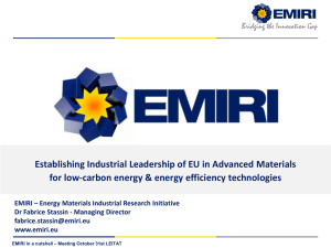 EMIRI – Energy Materials Industrial Research Initiative