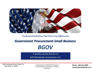 Government Procurement – Dispelling The Myths