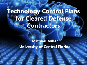 Technology Control Plans July 2014