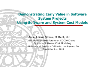 Demonstrating Early Value in Software System Projects Using