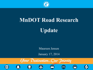 MnDOT Road Research Update - Minnesota Department of