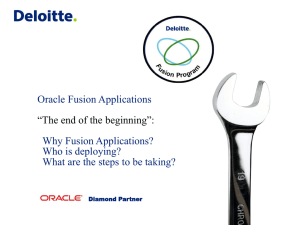 Fusion Apps @ Deloitte Oracle Client Forum Hamburg
