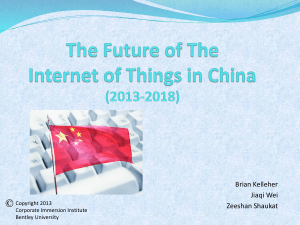 The Future of The Internet of Things in China