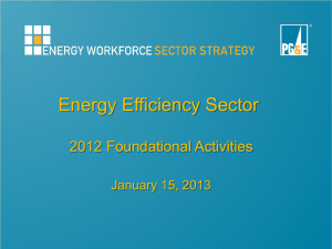 Energy Efficiency Sector Strategy Overview