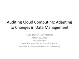 Auditing Cloud Computing