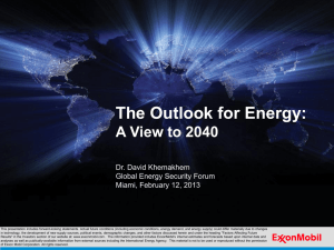 The Outlook for Energy: A View to 2040