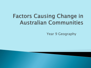 Factors Causing Change in Australian Communities