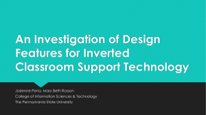 An Investigation of Design Features for Inverted Classroom