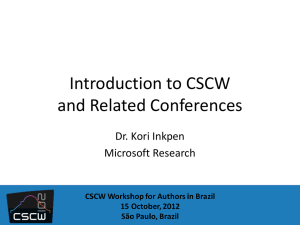 Reviews of CSCW Conference