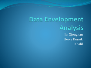 Data envelopment analysis (DEA)