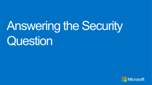 Answering the Security Question for Yammer