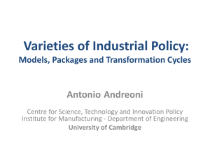 Varieties of Industrial Policy: Models, Packages and Transformation