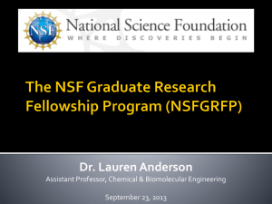 Applying for an NSF Fellowship