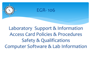 EGR 106 Lab Safety & Procedures PowerPoint