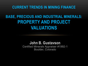 II.2.2 - Mineral Appraiser LLC: John Gustavson
