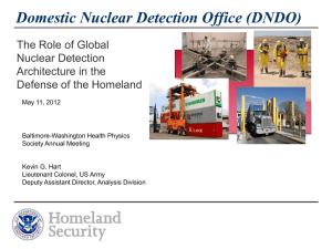 The Role of Global Nuclear Detection Architecture