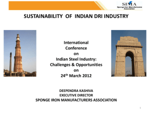 dri industry - steel furnace associate of india
