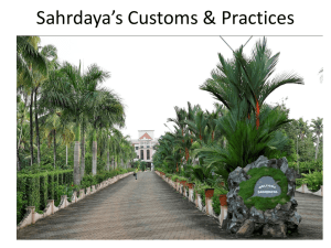 Customs and Practices - sahrdaya college of engineering and