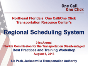 Regional Scheduling System Best Practices presentation