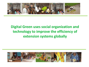Digital Green Training for Small Scale Farmers