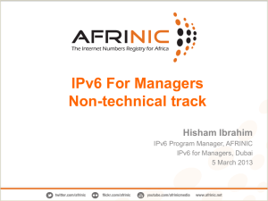 IPv6 For Managers Non-technical track