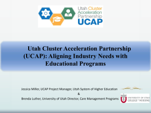 Utah Cluster Acceleration Partnership (UCAP)