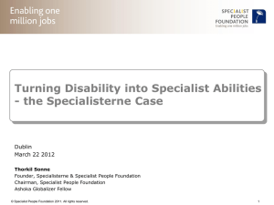 Accelerating Employment of People with ASD