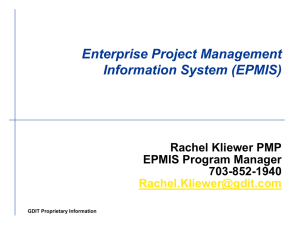 Enterprise Program Management Information
