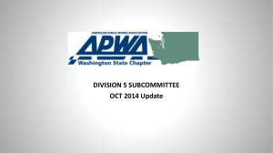 APWA DIV 5 – FINAL – Oct 2014 – Spec. Updates