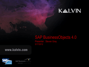 SAP BusinessObjects (BO) 4.0