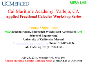 PPT - The MESA Lab - University of California, Merced
