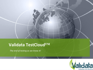 TestCloud - Validata SAS