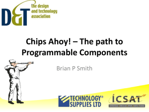 Chips Ahoy! – The path to Programmable Components