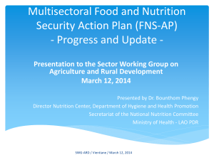 Multisectoral Food and Nutrition Security Action Plan