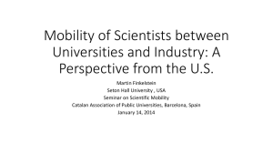 Mobility of Scientists between Universities, Government and