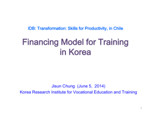 Who pays what? Financing Model for Training