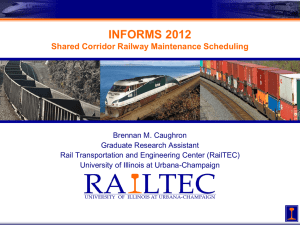 Shared Corridor Railway Maintenance Scheduling