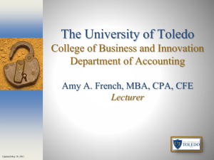 Accounting - University of Toledo