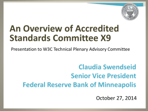 An Overview of Accredited Standards Committee X9