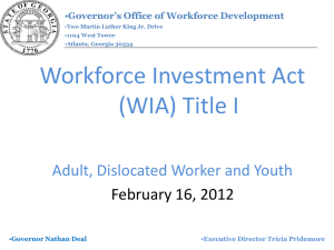 Governor`s Office of Workforce Development