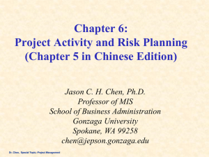 Ch.6:Project Activitiy and Risk Planning